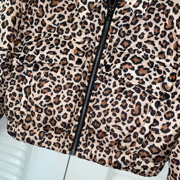 Zara cheetah print lightweight puffer crop Jacket - Picture 3 of 10